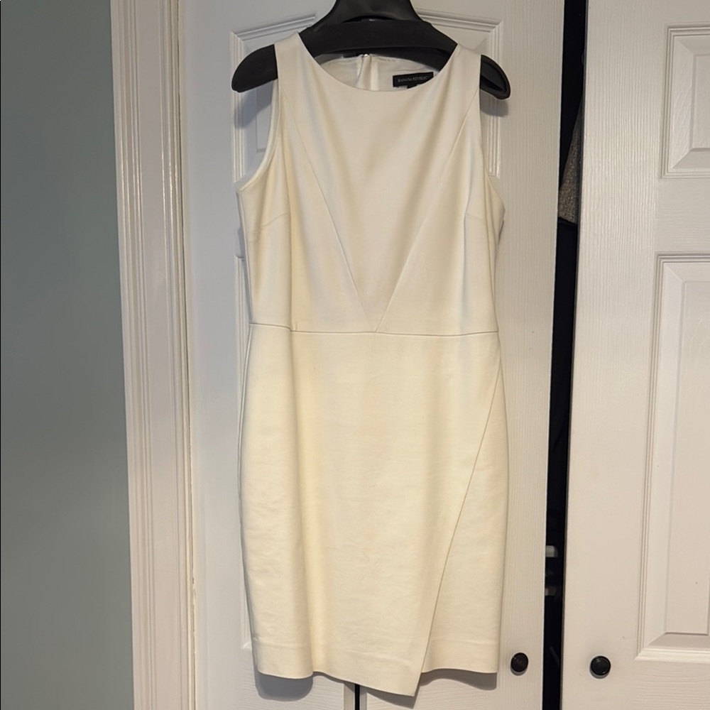 Banana Republic Cream Halter Sheath Mini Dress
